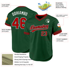 Charger l'image dans la galerie, Custom Green Red-Black Authentic Throwback Baseball Jersey