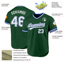 Charger l'image dans la galerie, Custom Green White-Royal Authentic Throwback Baseball Jersey