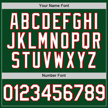 Charger l'image dans la galerie, Custom Green White-Red Authentic Throwback Baseball Jersey