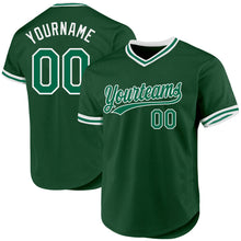 Charger l'image dans la galerie, Custom Green Kelly Green-White Authentic Throwback Baseball Jersey