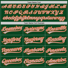 Charger l'image dans la galerie, Custom Green Orange-Gray Authentic Throwback Baseball Jersey