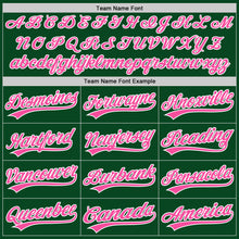 Charger l'image dans la galerie, Custom Green Pink-White Authentic Throwback Baseball Jersey