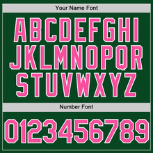 Charger l'image dans la galerie, Custom Green Pink-White Authentic Throwback Baseball Jersey
