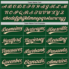 Charger l'image dans la galerie, Custom Green Cream-Black Authentic Throwback Baseball Jersey