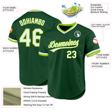 Charger l'image dans la galerie, Custom Green White-Neon Green Authentic Throwback Baseball Jersey
