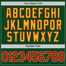 Charger l'image dans la galerie, Custom Green Red-Gold Authentic Throwback Baseball Jersey