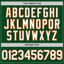 Charger l'image dans la galerie, Custom Green White-Orange Authentic Throwback Baseball Jersey