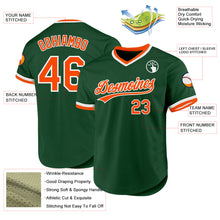 Charger l'image dans la galerie, Custom Green Orange-White Authentic Throwback Baseball Jersey