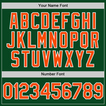 Charger l'image dans la galerie, Custom Green Orange-White Authentic Throwback Baseball Jersey