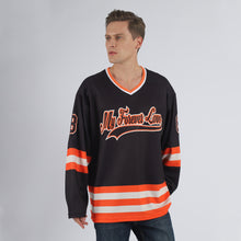 Загрузить изображение в средство просмотра галереи, Custom Black Black-Orange Hockey Jersey