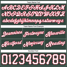 Load image into Gallery viewer, Custom Hunter Green White Pinstripe White-Red Authentic Basketball Shorts