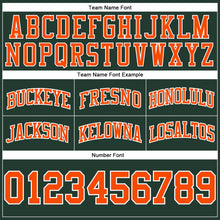 Load image into Gallery viewer, Custom Hunter Green Orange-White Authentic Throwback Basketball Shorts