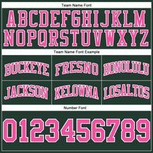 Laden Sie das Bild in den Galerie-Viewer, Custom Hunter Green Pink-White Authentic Throwback Basketball Shorts