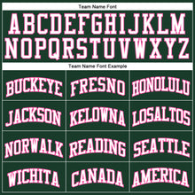 Load image into Gallery viewer, Custom Hunter Green White-Pink Authentic Throwback Basketball Jersey