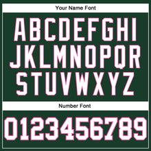 Load image into Gallery viewer, Custom Hunter Green White-Pink Authentic Throwback Basketball Jersey