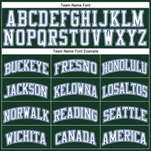 Загрузить изображение в средство просмотра галереи, Custom Hunter Green White-Royal Authentic Throwback Basketball Jersey
