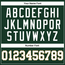 Загрузить изображение в средство просмотра галереи, Custom Hunter Green White Old Gold-Black Authentic Throwback Basketball Jersey