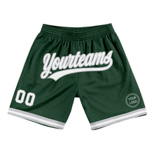 Load image into Gallery viewer, Custom Hunter Green White-Gray Authentic Throwback Basketball Shorts
