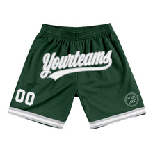 Load image into Gallery viewer, Custom Hunter Green White-Gray Authentic Throwback Basketball Shorts