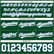 Laden Sie das Bild in den Galerie-Viewer, Custom Hunter Green White-Light Blue Authentic Throwback Basketball Shorts