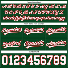 Загрузить изображение в средство просмотра галереи, Custom Hunter Green White-Red Authentic Throwback Basketball Shorts