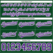 Charger l'image dans la galerie, Custom Hunter Green Purple-Gray Authentic Throwback Basketball Shorts