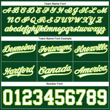 Laden Sie das Bild in den Galerie-Viewer, Custom Hunter Green White-Neon Green Authentic Throwback Basketball Shorts