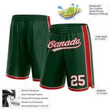 Загрузить изображение в средство просмотра галереи, Custom Hunter Green White-Red Authentic Basketball Shorts
