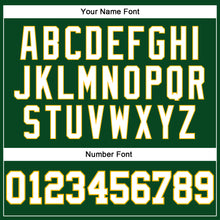 Charger l'image dans la galerie, Custom Hunter Green White-Gold Authentic Throwback Basketball Jersey