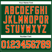 Charger l'image dans la galerie, Custom Hunter Green Orange-White Authentic Throwback Basketball Jersey