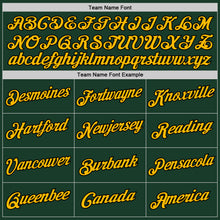 Загрузить изображение в средство просмотра галереи, Custom Hunter Green Black-Gold Authentic Throwback Basketball Jersey