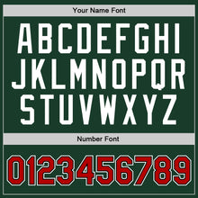 Загрузить изображение в средство просмотра галереи, Custom Hunter Green Red-Black Authentic Throwback Basketball Jersey