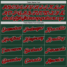 Загрузить изображение в средство просмотра галереи, Custom Hunter Green Red-Black Authentic Throwback Basketball Jersey