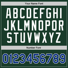 Загрузить изображение в средство просмотра галереи, Custom Hunter Green Royal-White Authentic Throwback Basketball Jersey