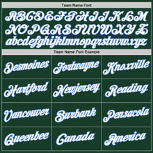 Загрузить изображение в средство просмотра галереи, Custom Hunter Green White-Light Blue Authentic Throwback Basketball Jersey