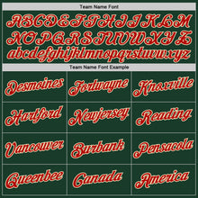 Загрузить изображение в средство просмотра галереи, Custom Hunter Green Red-Cream Authentic Throwback Basketball Jersey