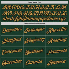 Загрузить изображение в средство просмотра галереи, Custom Hunter Green Black-Old Gold Authentic Throwback Basketball Jersey