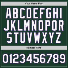 Загрузить изображение в средство просмотра галереи, Custom Hunter Green White-Purple Authentic Throwback Basketball Jersey