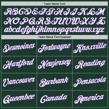 Загрузить изображение в средство просмотра галереи, Custom Hunter Green White-Purple Authentic Throwback Basketball Jersey