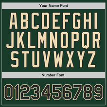 Загрузить изображение в средство просмотра галереи, Custom Hunter Green Black-Cream Authentic Throwback Basketball Jersey