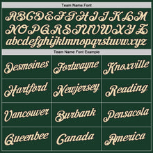 Загрузить изображение в средство просмотра галереи, Custom Hunter Green Black-Cream Authentic Throwback Basketball Jersey