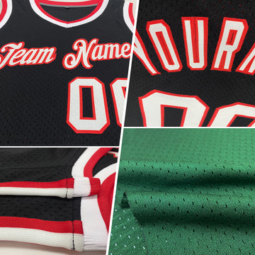 Custom Hunter Green White Cream-Black Authentic Throwback Basketball Jersey