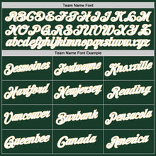 Загрузить изображение в средство просмотра галереи, Custom Hunter Green White Cream-Black Authentic Throwback Basketball Jersey