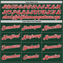 Загрузить изображение в средство просмотра галереи, Custom Hunter Green Red-White Authentic Throwback Basketball Jersey