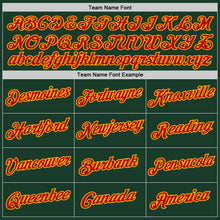 Загрузить изображение в средство просмотра галереи, Custom Hunter Green Red-Gold Authentic Throwback Basketball Jersey