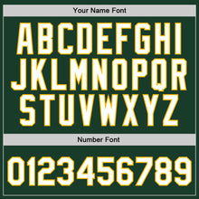 Загрузить изображение в средство просмотра галереи, Custom Hunter Green White-Gold Authentic Throwback Basketball Jersey