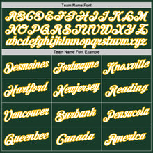 Загрузить изображение в средство просмотра галереи, Custom Hunter Green White-Gold Authentic Throwback Basketball Jersey