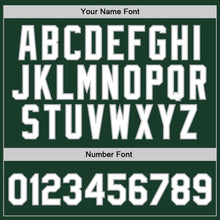 Загрузить изображение в средство просмотра галереи, Custom Hunter Green White-Gray Authentic Throwback Basketball Jersey