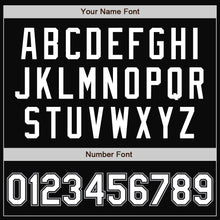 Load image into Gallery viewer, Custom Black White-Gray Bomber Full-Snap Varsity Letterman Jacket