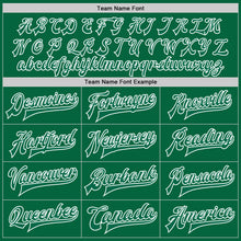 Загрузить изображение в средство просмотра галереи, Custom Kelly Green Kelly Green-White Bomber Full-Snap Varsity Letterman Jacket